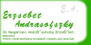 erzsebet andrasofszky business card